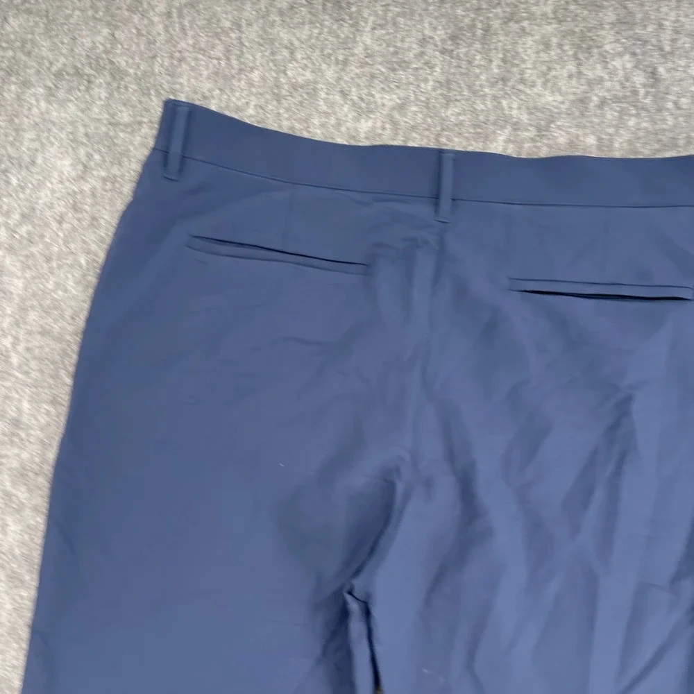 Banana Republic Chino Pants Mens 38x27 Navy Blue Performance Core Temp Slim Fit